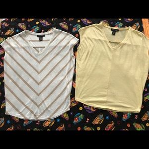 WHBM two for one summer tees XXS. Good condition.